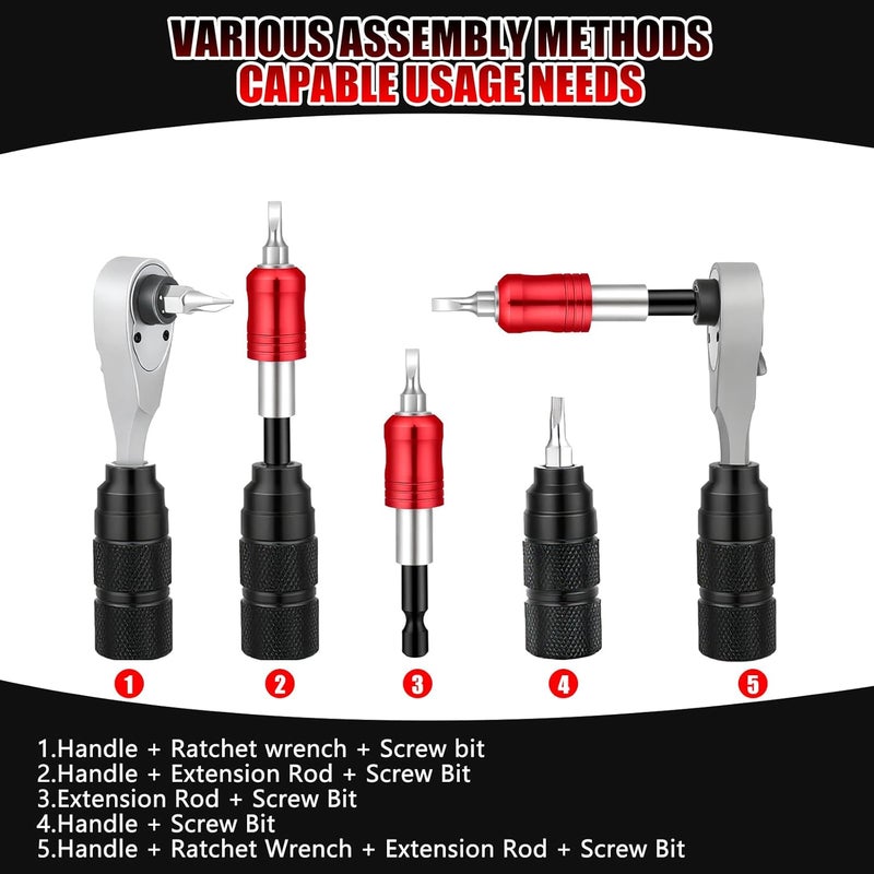 ARCUAT 28Pcs Bike Tool Kit Portable, 1/4 Inch Small Torque Wrench Magnetic Ratchet Screwdriver Set, Bicycle Repair Kit Compact for Mountain Road Electric E Ebike, Bike Tire Tube Patch with Mini Pump - Image 2